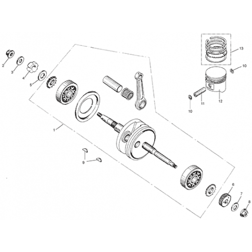 Crankshaft Conrod | Piston (Kasea Adventure Buggy 150)
