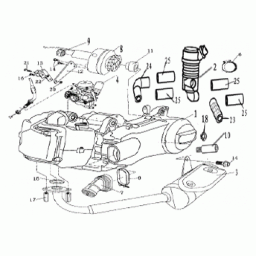 Air Cleaner/Muffler (Dazon Raider 150 2005 and Older)