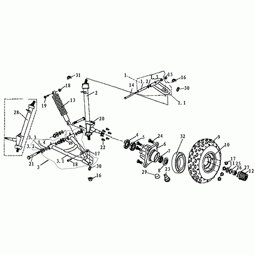 Suspension (Dazon Raider 150 2006 and Earlier)