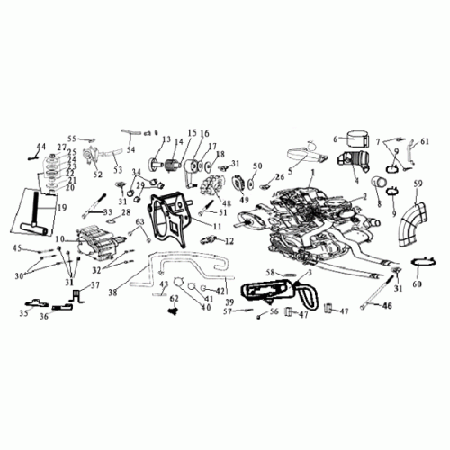 Engine/Air Cleaner (Dazon Raider 250 2005 and Older) Engine/Air Cleaner (Dazon Raider 250 2005 and Older)