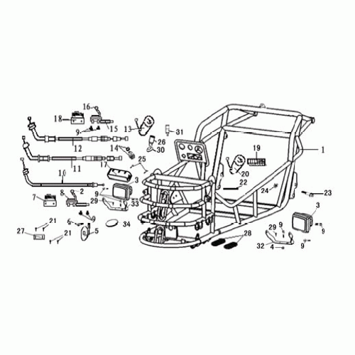 Frame Composition (Dazon Raider 250S 2006 and Earlier)
