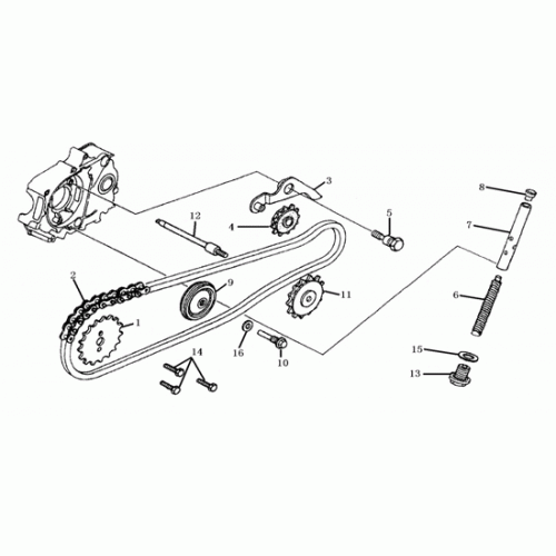 Cam Chain/Tensioner (Dazon Raider 90 2005 and Older) Cam Chain/Tensioner (Dazon Raider 90 2005 and Older)