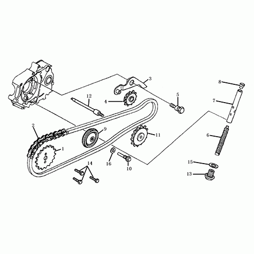 Cam Chain/Tensioner (Dazon Raider 90 2006 and Earlier)