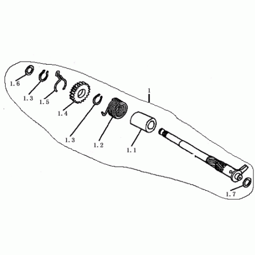 Kick Starter Spindle (Dazon Raider 90 2006 and Earlier)